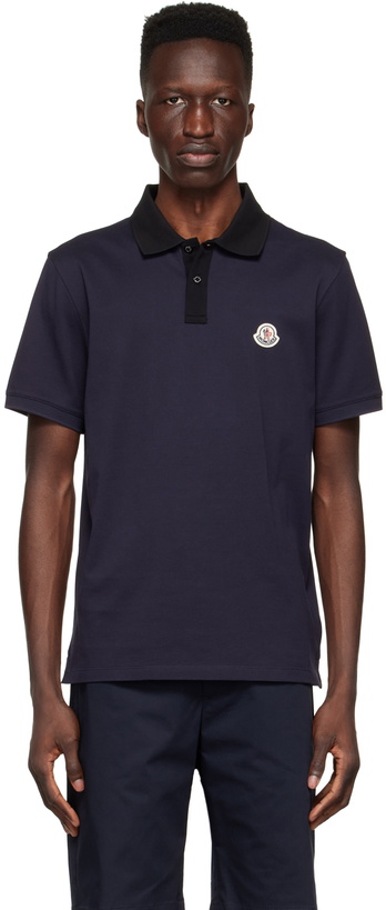 Photo: Moncler Navy Cotton Polo