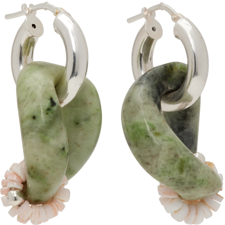 Photo: Santangelo Silver & Green Bad Orb Earrings