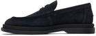 Hugo Navy Suede Loafers