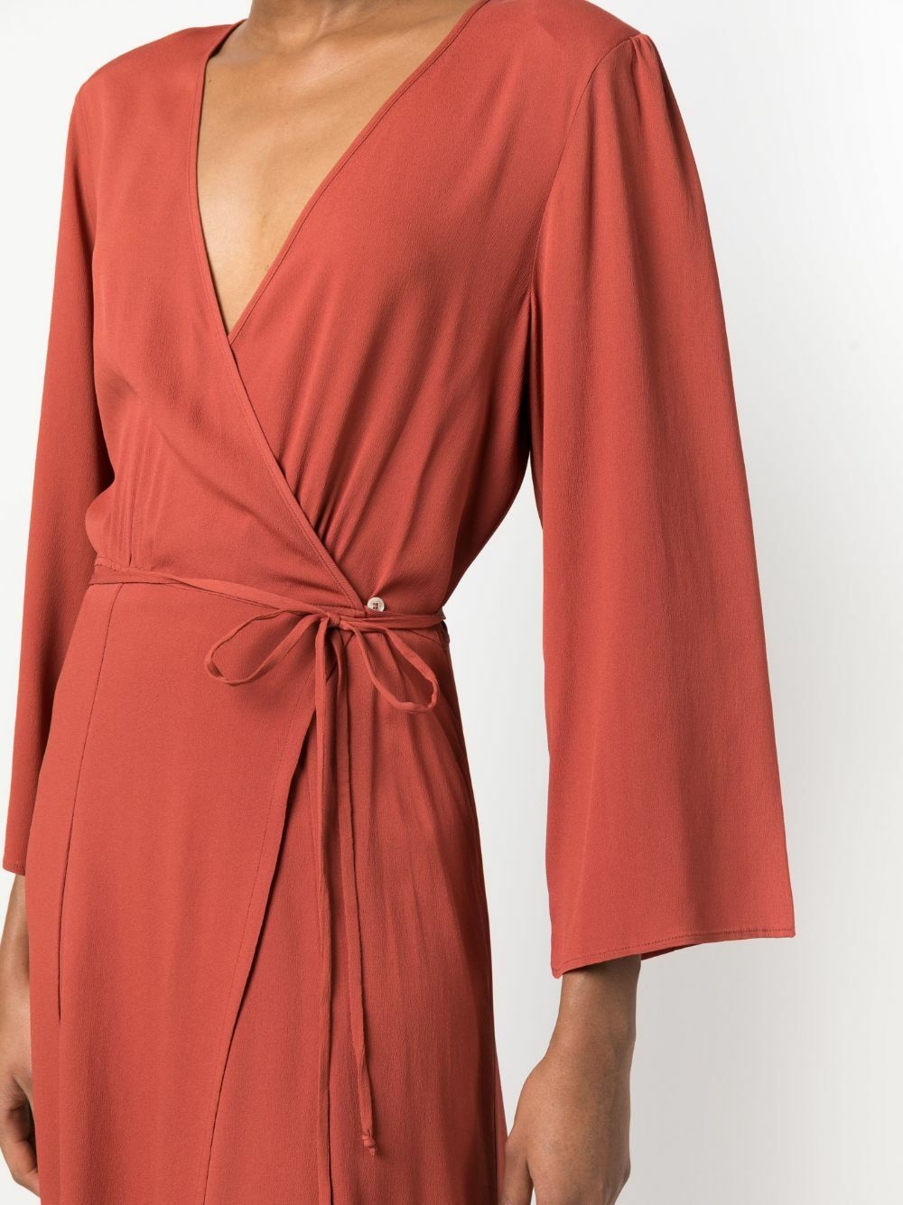 FORTE FORTE - Long Silk Blend Crossover Dress
