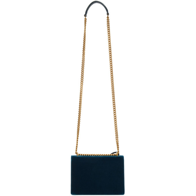 Saint Laurent Blue Velvet Small Sunset Bag Saint Laurent