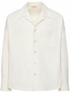 VALENTINO Stretch Cotton Canvas Caban Jacket