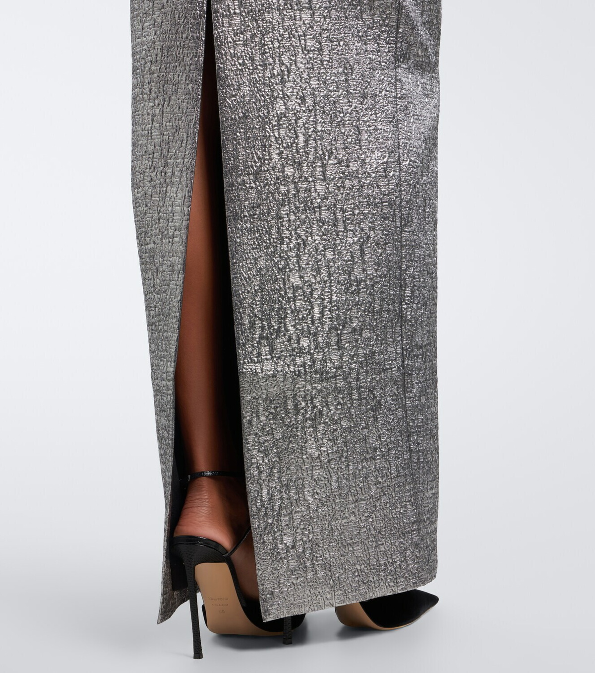 Roland Mouret Embellished lamé jacquard gown