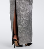 Roland Mouret Embellished lamé jacquard gown