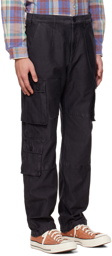 John Elliott Black Cotton Cargo Pants