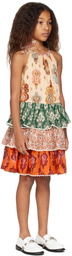 ZIMMERMANN Kids Multicolor Wylie Halter Tiered Dress