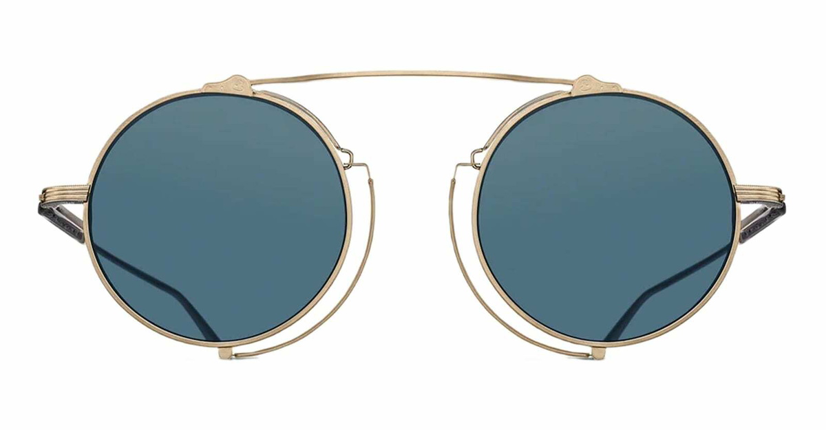 Matsuda M3154 - Brushed Gold / Blue Grey Sunglasses