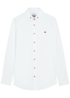 Vivienne Westwood Krall Logo-embroidered Cotton-poplin Shirt White