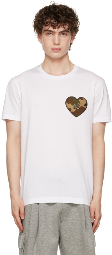 Photo: Dolce & Gabbana White Reborn To Live T-Shirt