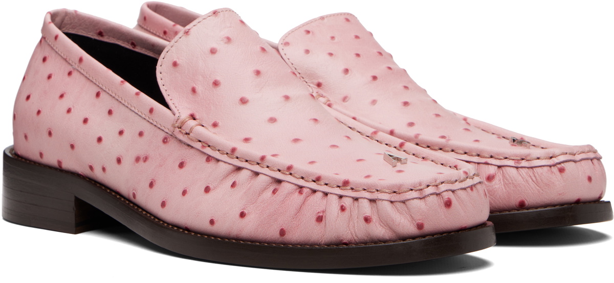 Acne Studios Pink Leather Loafers