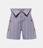 Vivienne Westwood W CJ striped high-rise cotton shorts