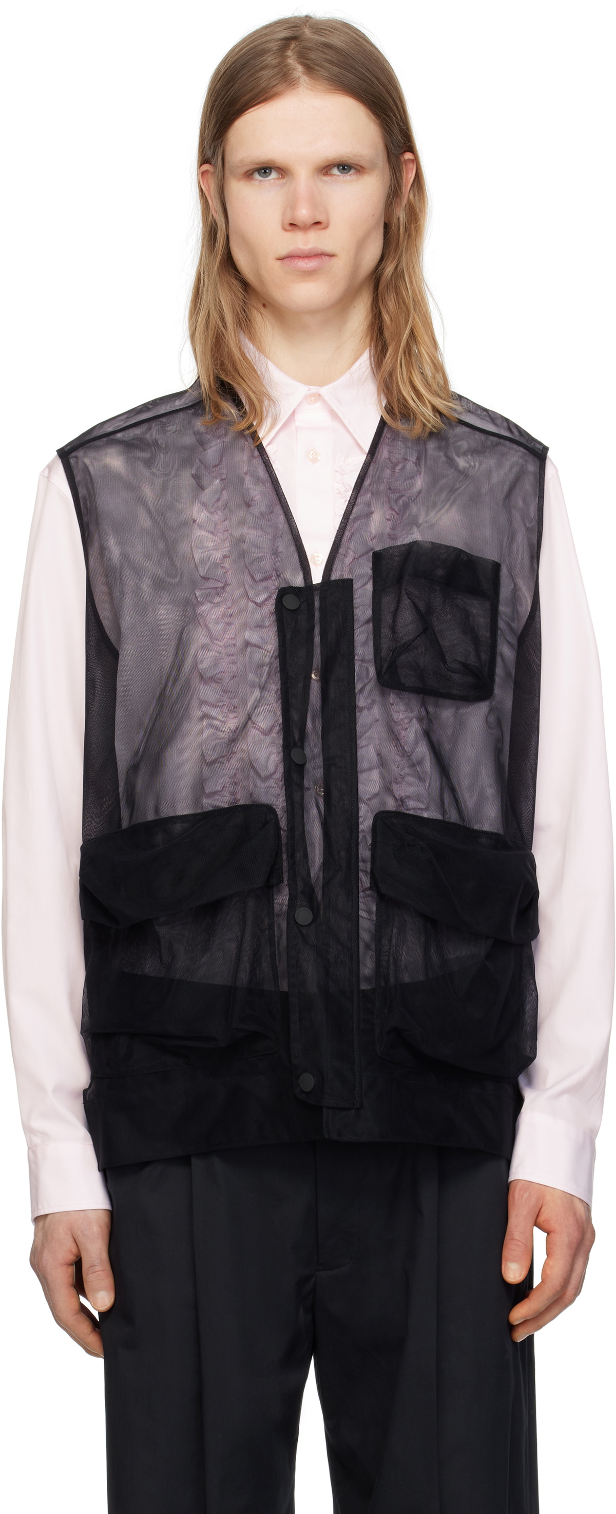 Simone Rocha Black Multi Pocket Utility Vest