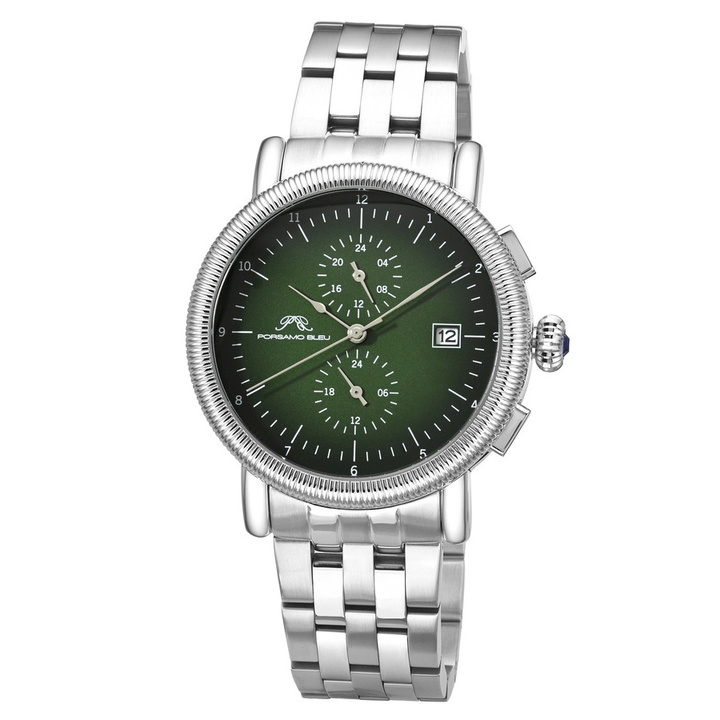 Photo: Porsamo Bleu Valor Chronograph Green Dial Mens Watch 1381FVAS