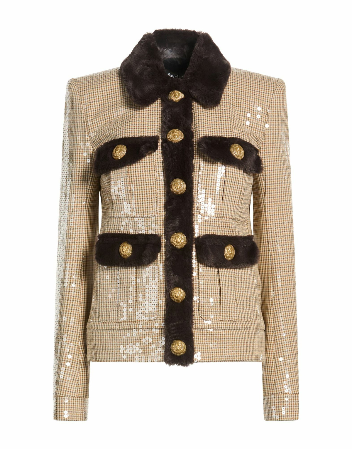 Balmain Womens Jacket in Beige