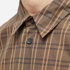 Margaret Howell Men's Bold Check Simple Shirt in Brown
