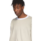 Maison Margiela Beige and White Rib Detail Sweater