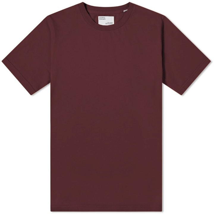 Photo: Colorful Standard Men's Classic Organic T-Shirt in Oxblood Red