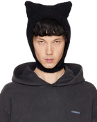 Coperni Black Knitted Horn Balaclava