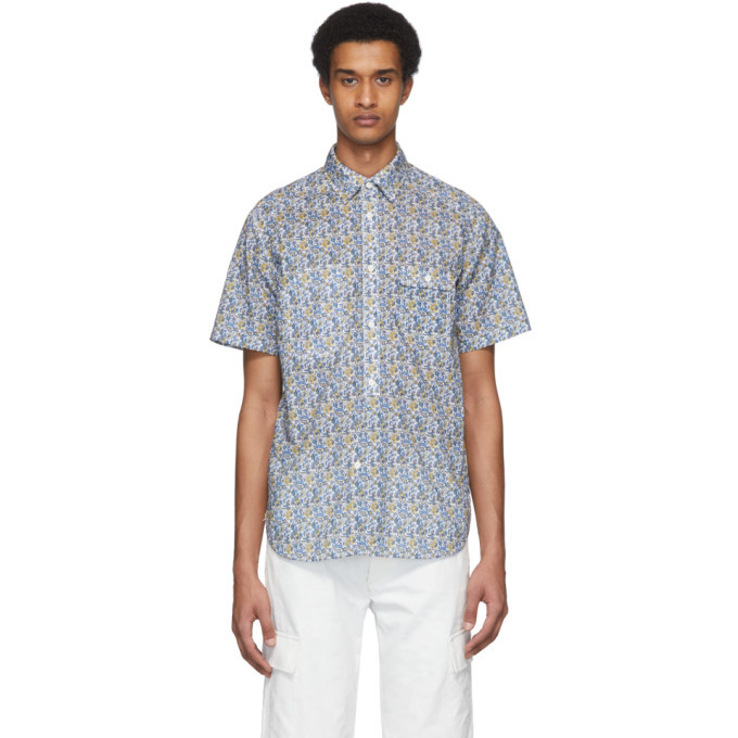 Photo: Junya Watanabe White Cotton Floral Print Shirt