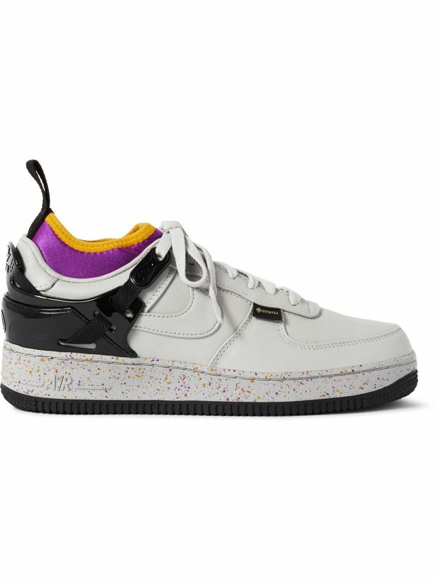 Photo: Nike - Undercover Air Force 1 Rubber-Trimmed Leather Sneakers - Gray