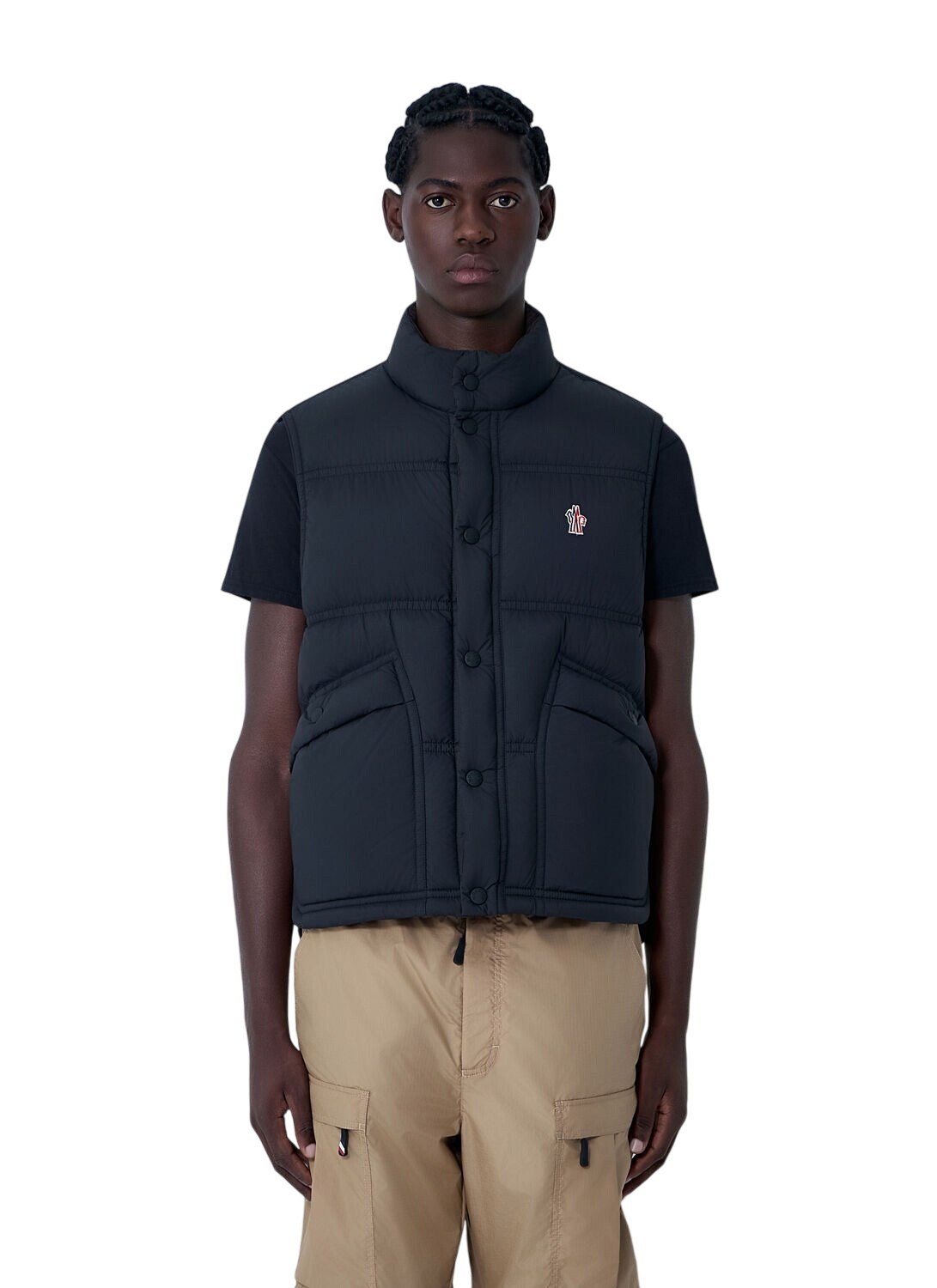 モンクレール⭐︎レアベスト　SAWA GILETサカイ⭐︎Aライン Moncler Sovex Tricolore Band Down Gilet Moncler Grenoble