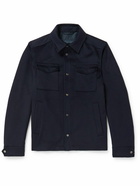 Herno - Wool and Cashmere-Blend Shirt Jacket - Blue