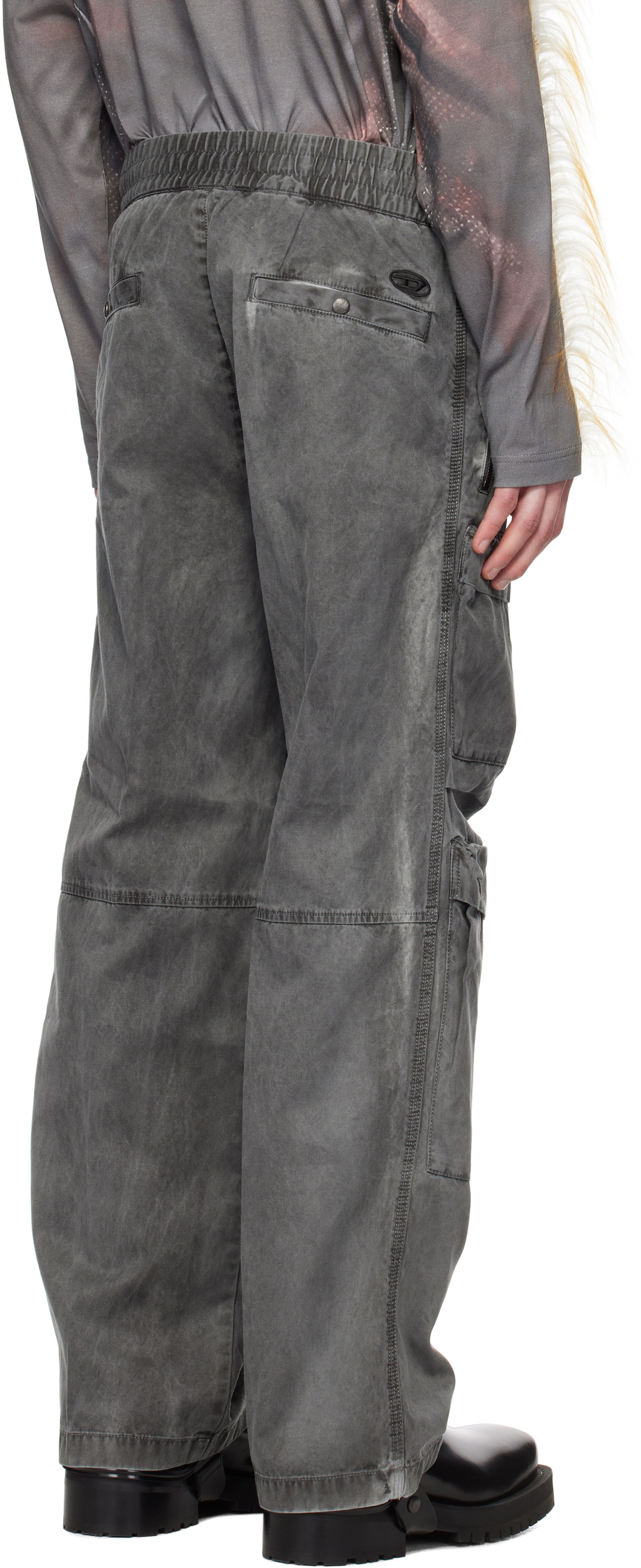 ☆BADBLOOD☆ P-Danzel Pants Dark Gray A147590NJBP93R Diesel P-Danzel Cargo Pants | Grey | FARFETCH