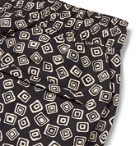 Thorsun - Charvet Mid-Length Printed Swim Shorts - Black