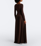 Simkhai Paola knitted satin gown