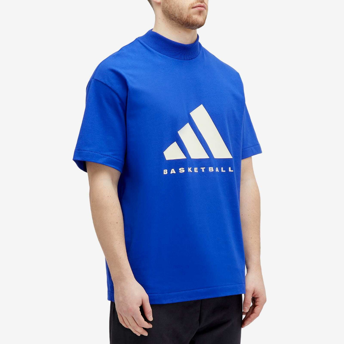 ●ADIDAS● Adidas Basketball T-Shirt Adidas Men's BASKETBALL T-Shirts in Lucid Blue adidas