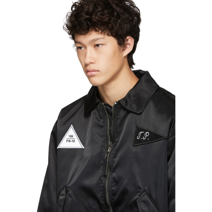 Gosha Rubchinskiy Black MA-1 Bomber Jacket Gosha Rubchinskiy x adidas