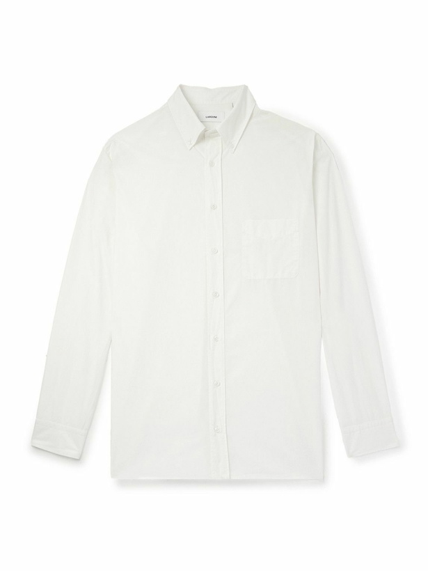 Photo: Lardini - Button-Down Collar Cotton-Poplin Shirt - White