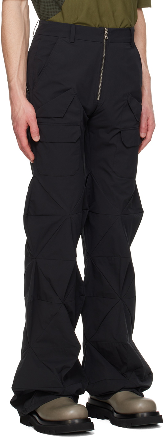 Uncertain Factor Black 3D Cargo Pants