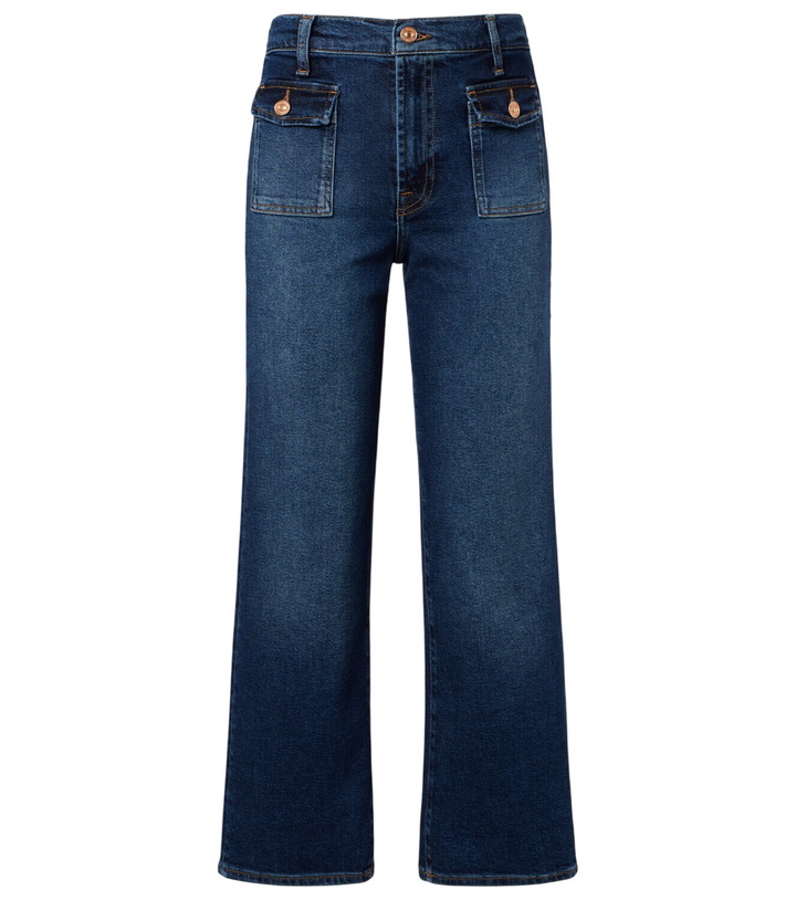 Photo: 7 For All Mankind Stovepipe cropped straight jeans