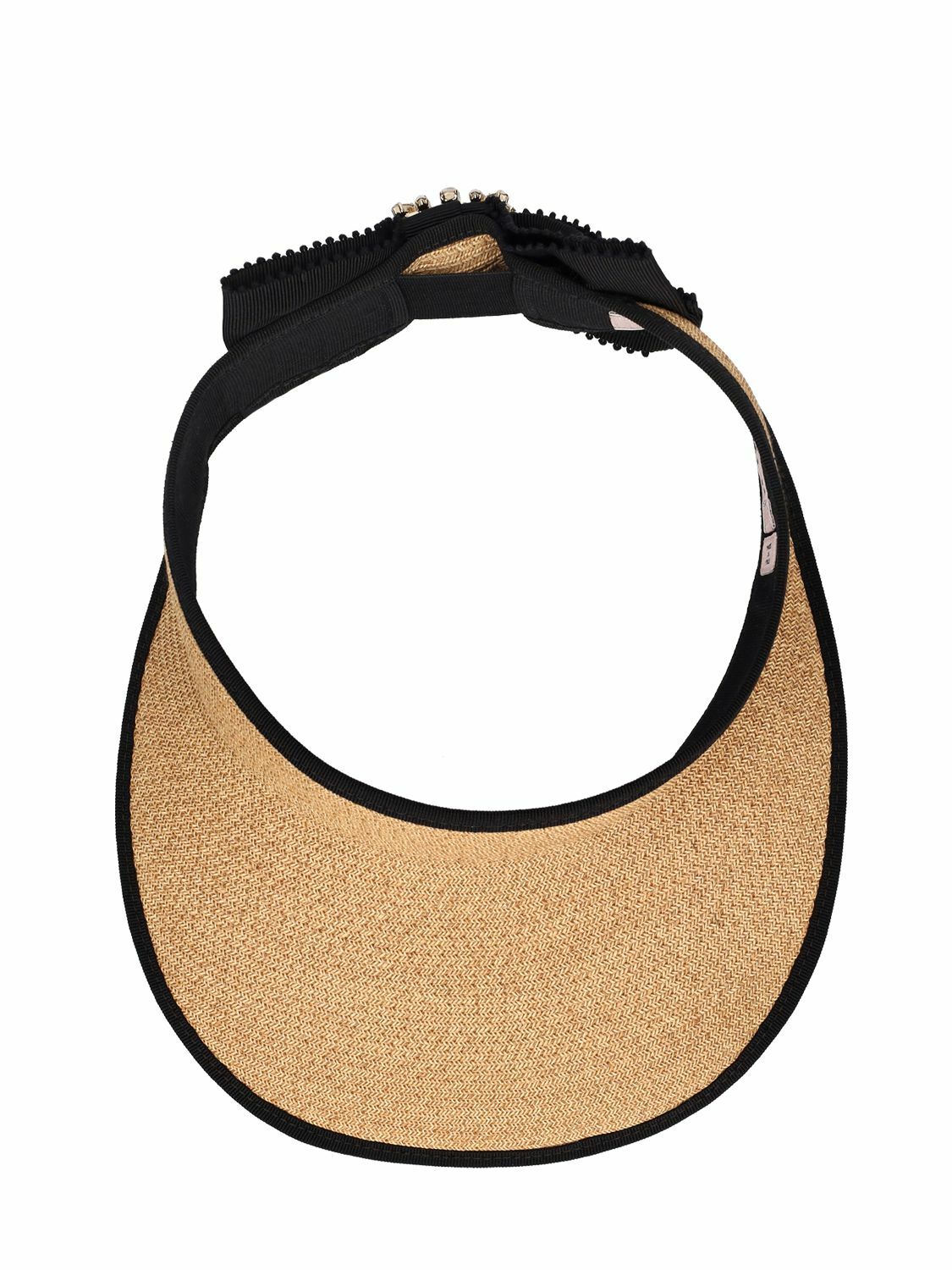 ROGER VIVIER - Broche Vivier Buckle Straw-effect Visor Roger