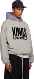 Fear of God ESSENTIALS Gray & Purple NBA Kings Pull Over Hoodie