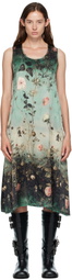 R13 Blue Sleeveless Midi Dress
