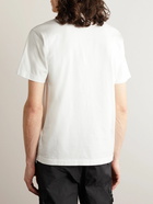 Stone Island - Logo-Appliquéd Garment-Dyed Cotton-Jersey T-Shirt - White