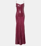 Alex Perry Sequined corset gown