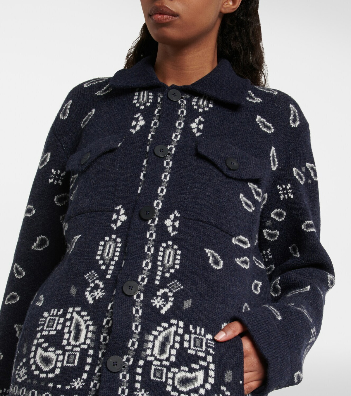 Alanui Bandana wool and cashmere jacket Alanui