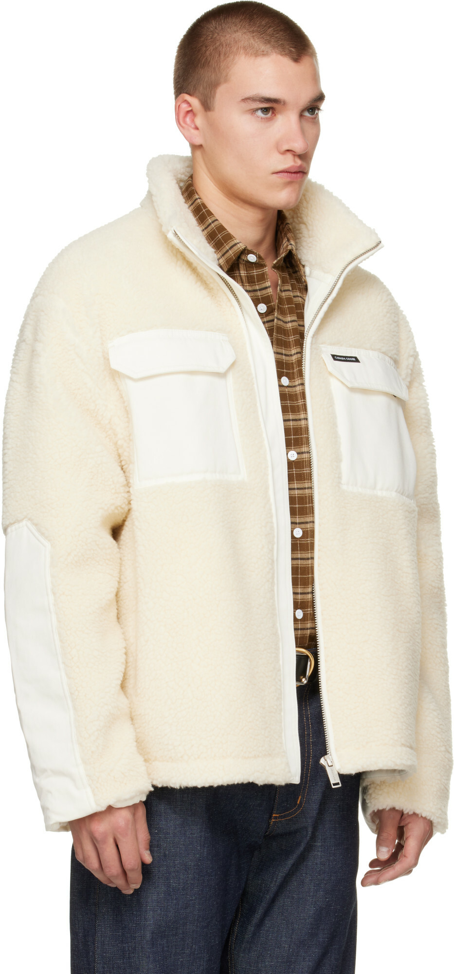 Canada Goose Off-White Harrier Fleece Jacket