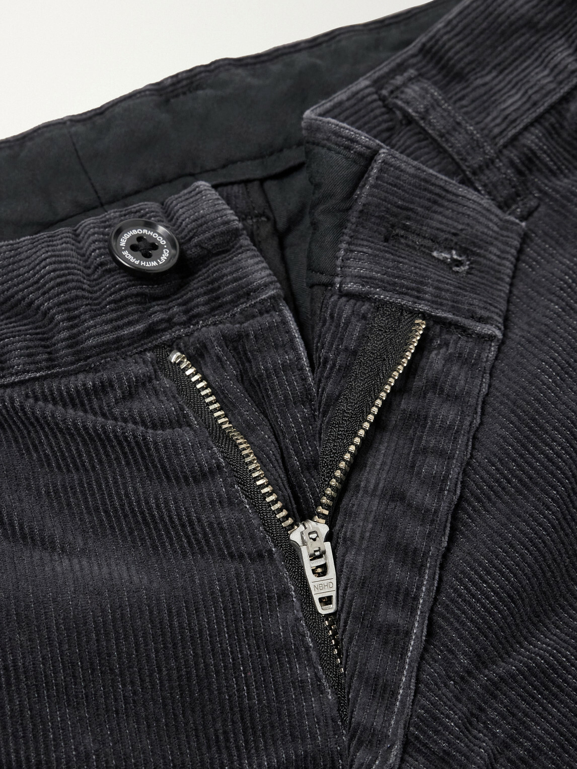 Neighborhood - Straight-Leg Cotton-Blend Corduroy Trousers - Black