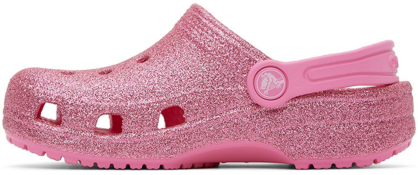 Glitter pink online crocs