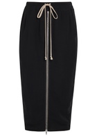 Rick Owens Drawstring Silk-georgette Midi Skirt Black