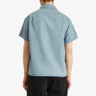 thisisneverthat Men's Washed Denim Shortsleeve Shirt in Washed Blue