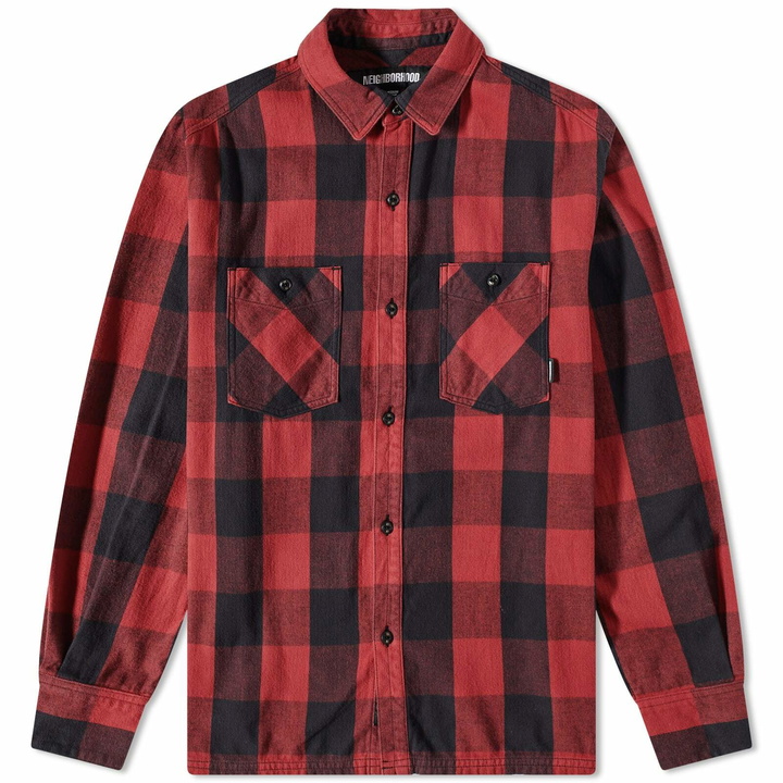 Photo: Neighborhood Men's Buffalo Check Shirt in Red