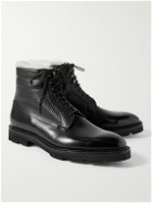 John Lobb - Alder Shearling-Lined Leather Boots - Black