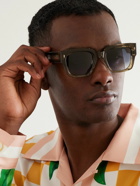 Jacques Marie Mage - Enzo Square-Frame Gold-Tone and Acetate Sunglasses