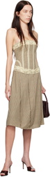 Miaou Beige Albra Midi Skirt