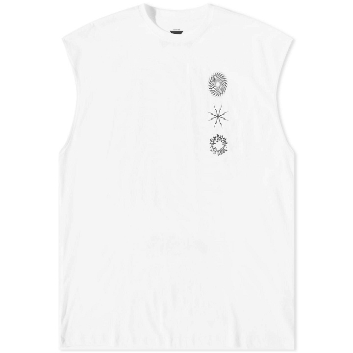 Photo: Acronym Men's Pima Cotton Sleeveless T-Shirt in White